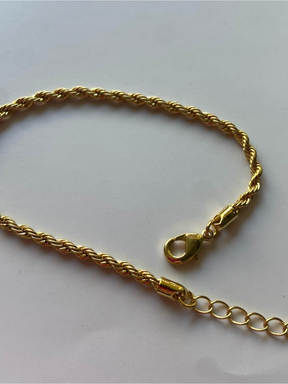 Gold Plated Rope Chain Bracelet inspired by popular designer pieces. Never worn!